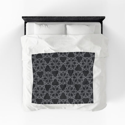 Geometric Sacred Flower - Plush Blanket