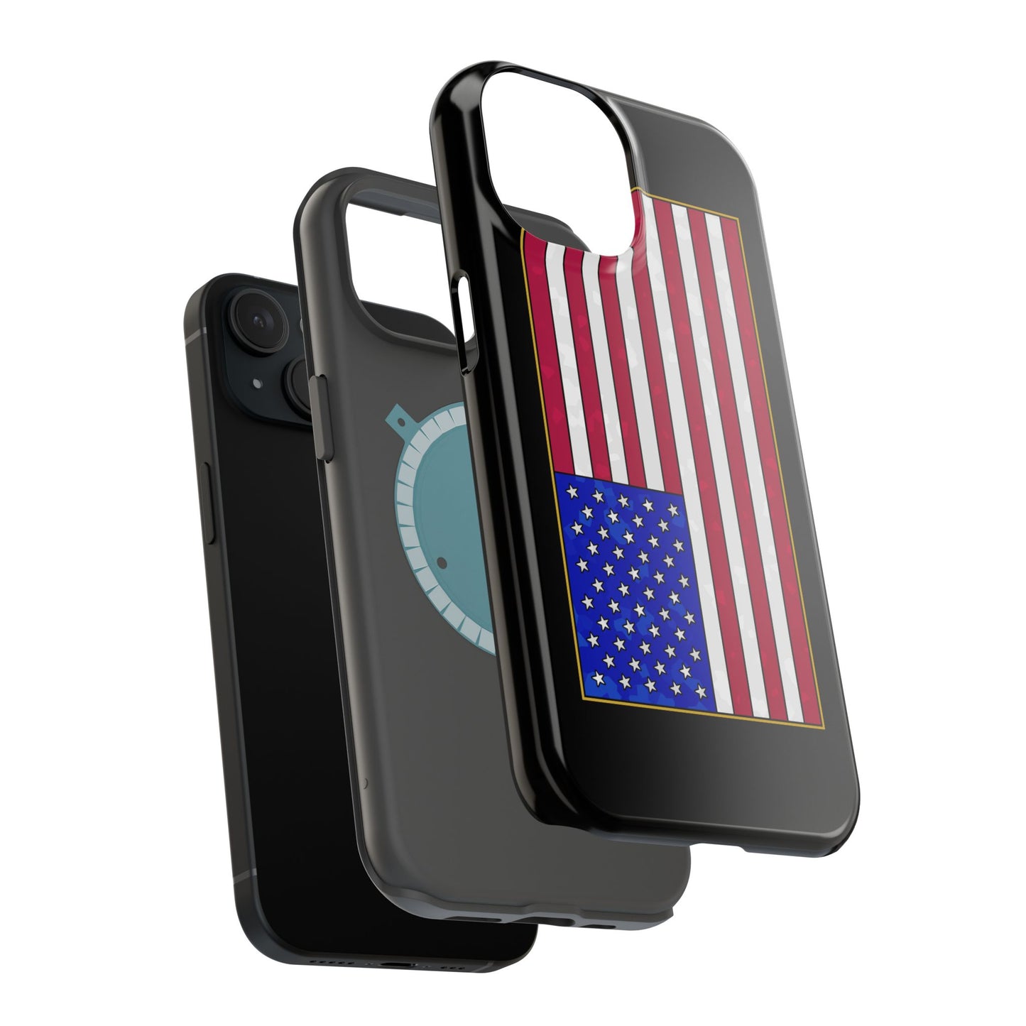 New Glory American Flag (Gold Edge Edition) - Magnetic Phone Case