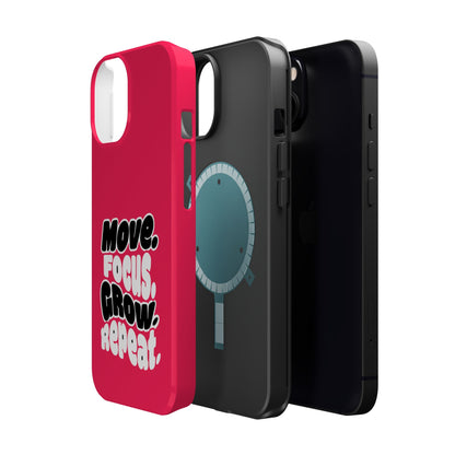 Move. Focus. Grow. Repeat. - Magnetic Phone Case