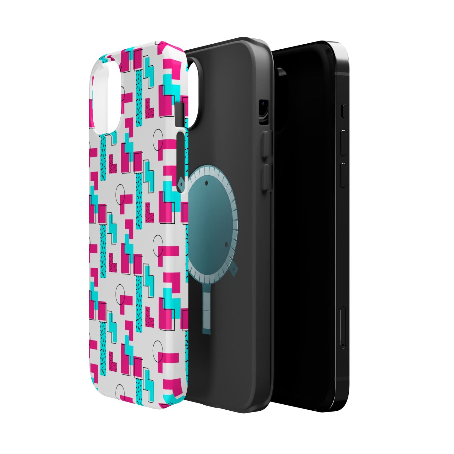 Retro Geometric Vibes - Magnetic Phone Case