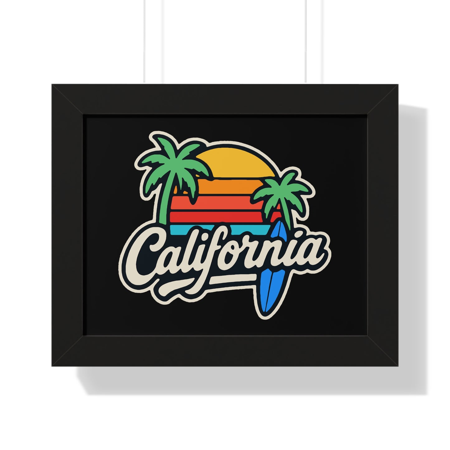 California Surf Vibes - Framed Poster