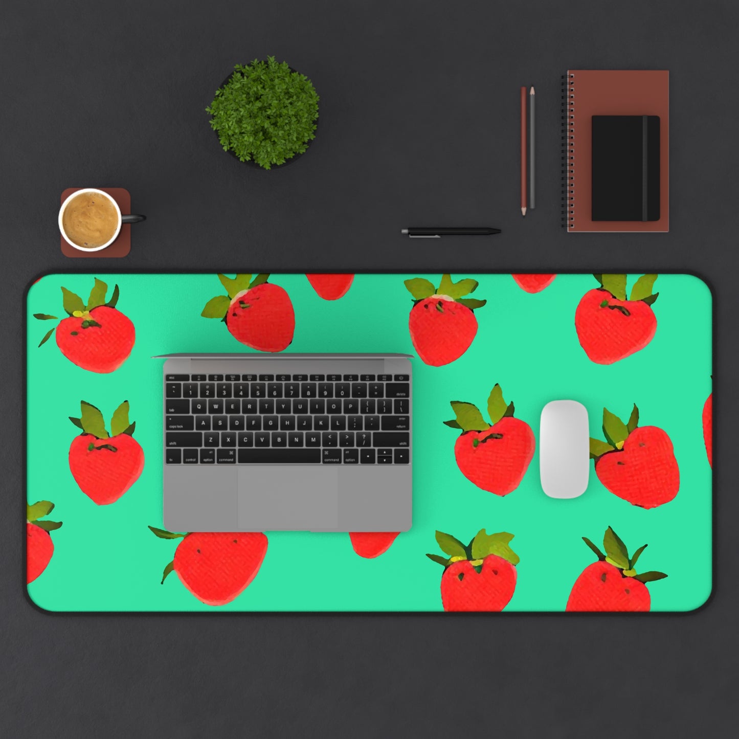 Strawberry Pattern - Desk Mat