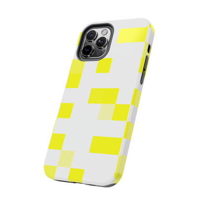 Yellow Pixel Grid -  Phone Case