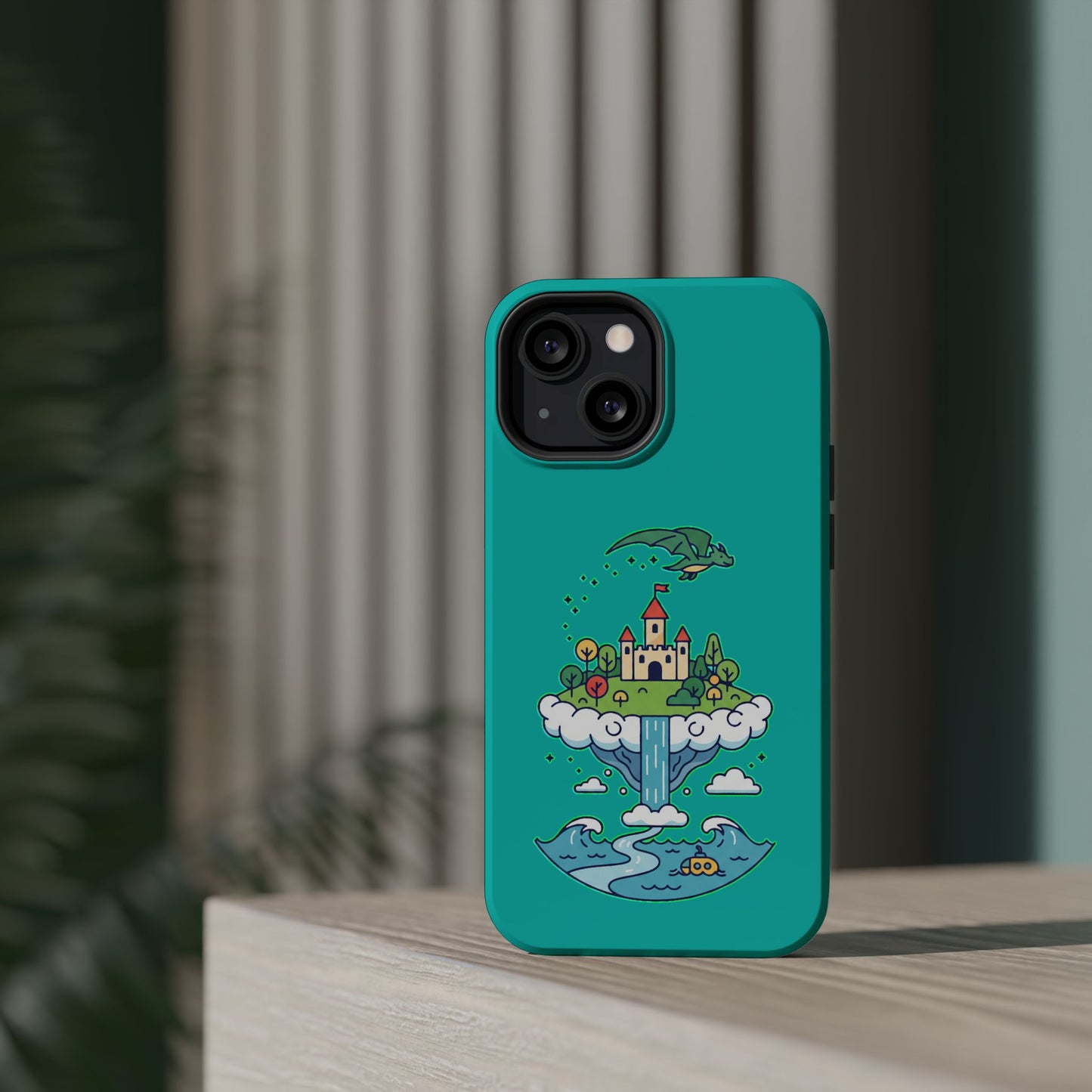 Floating Castle Dragon - Magical Fantasy Island - Magnetic Phone Case