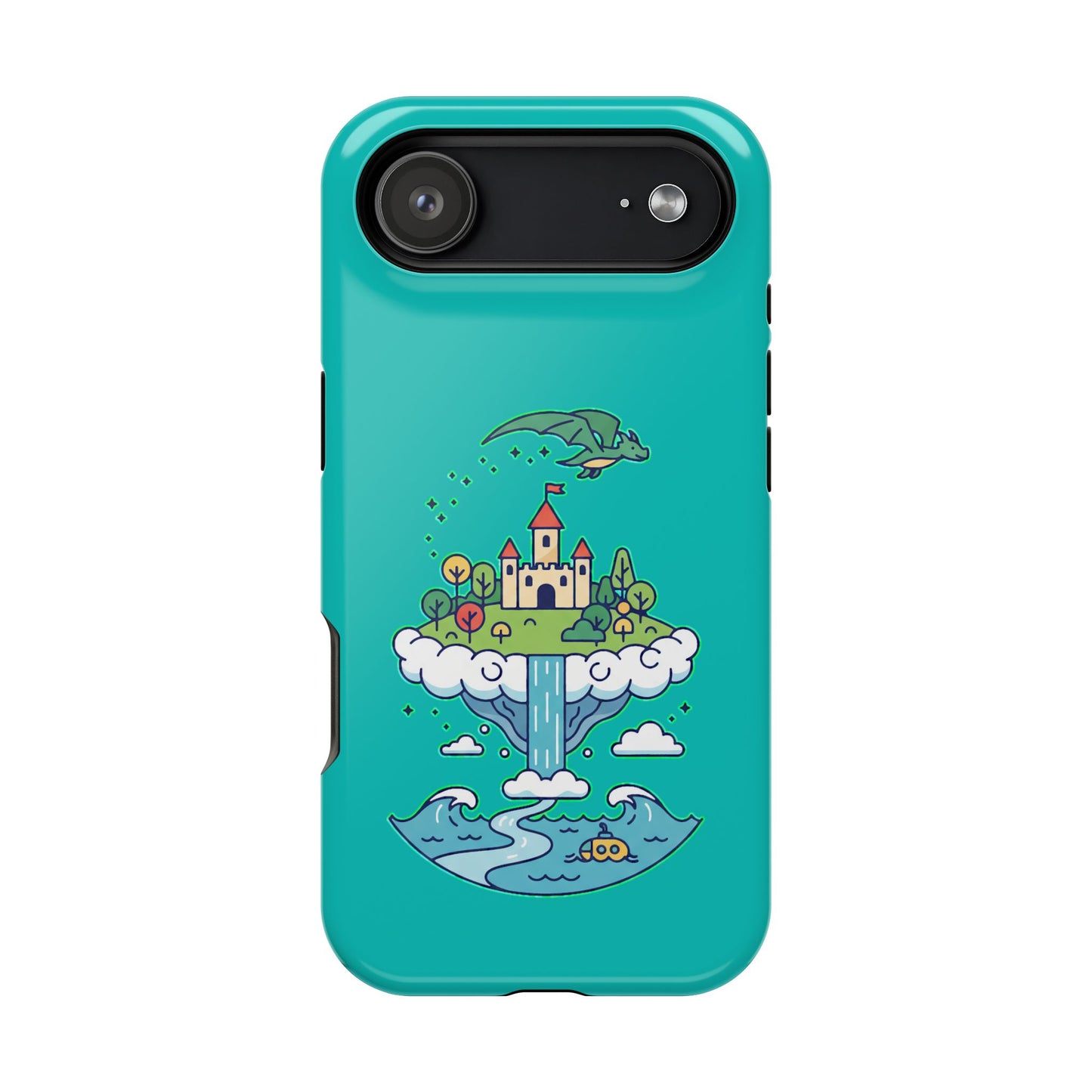 Floating Castle Dragon - Magical Fantasy Island - Magnetic Phone Case