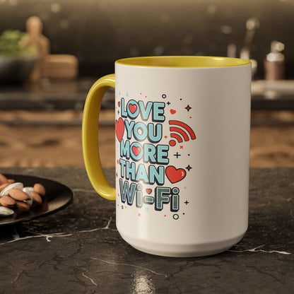 Love You More Than Wi‑Fi - Colorful Mug