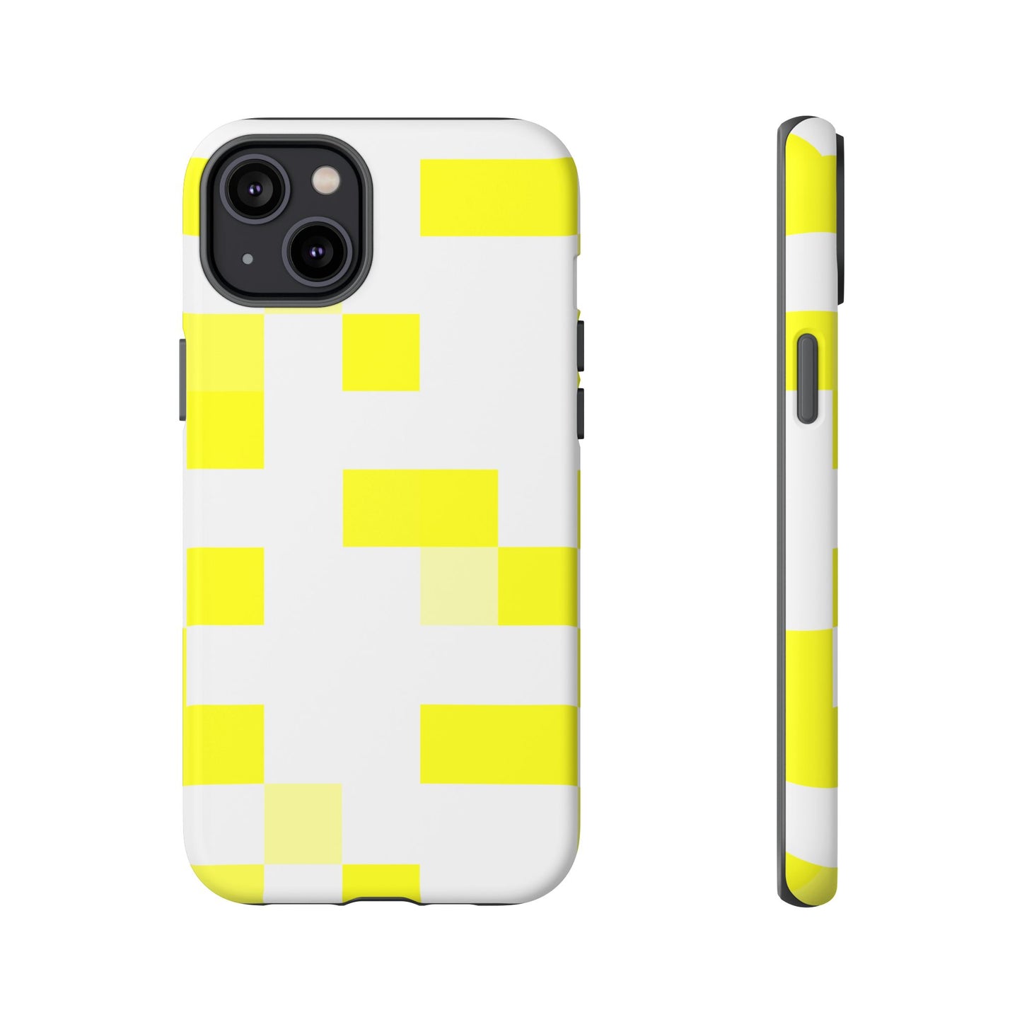 Yellow Pixel Grid -  Phone Case