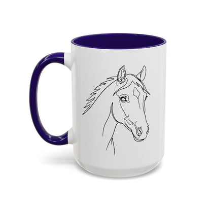 Horse Portrait Sketch - Colorful Mug