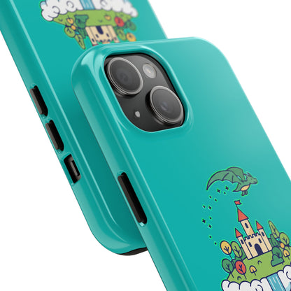 Floating Castle Dragon - Magical Fantasy Island - Phone Case