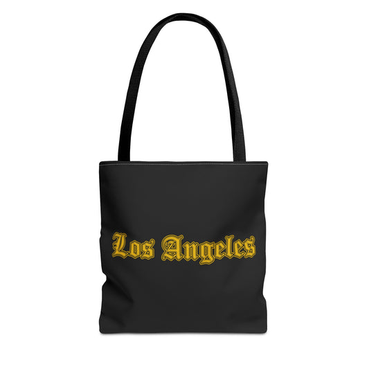 Los Angeles Tote Bag, Stylish Canvas Bag for Shopping, Travel, Beach, Gifts, Summer Accessory - Golden Edition