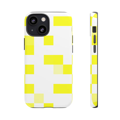 Yellow Pixel Grid -  Phone Case