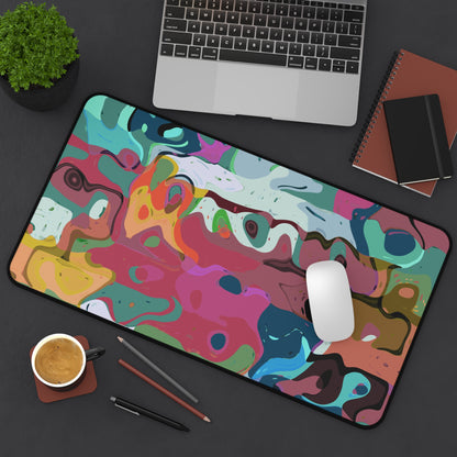 Colorful Abstract Marble - Desk Mat