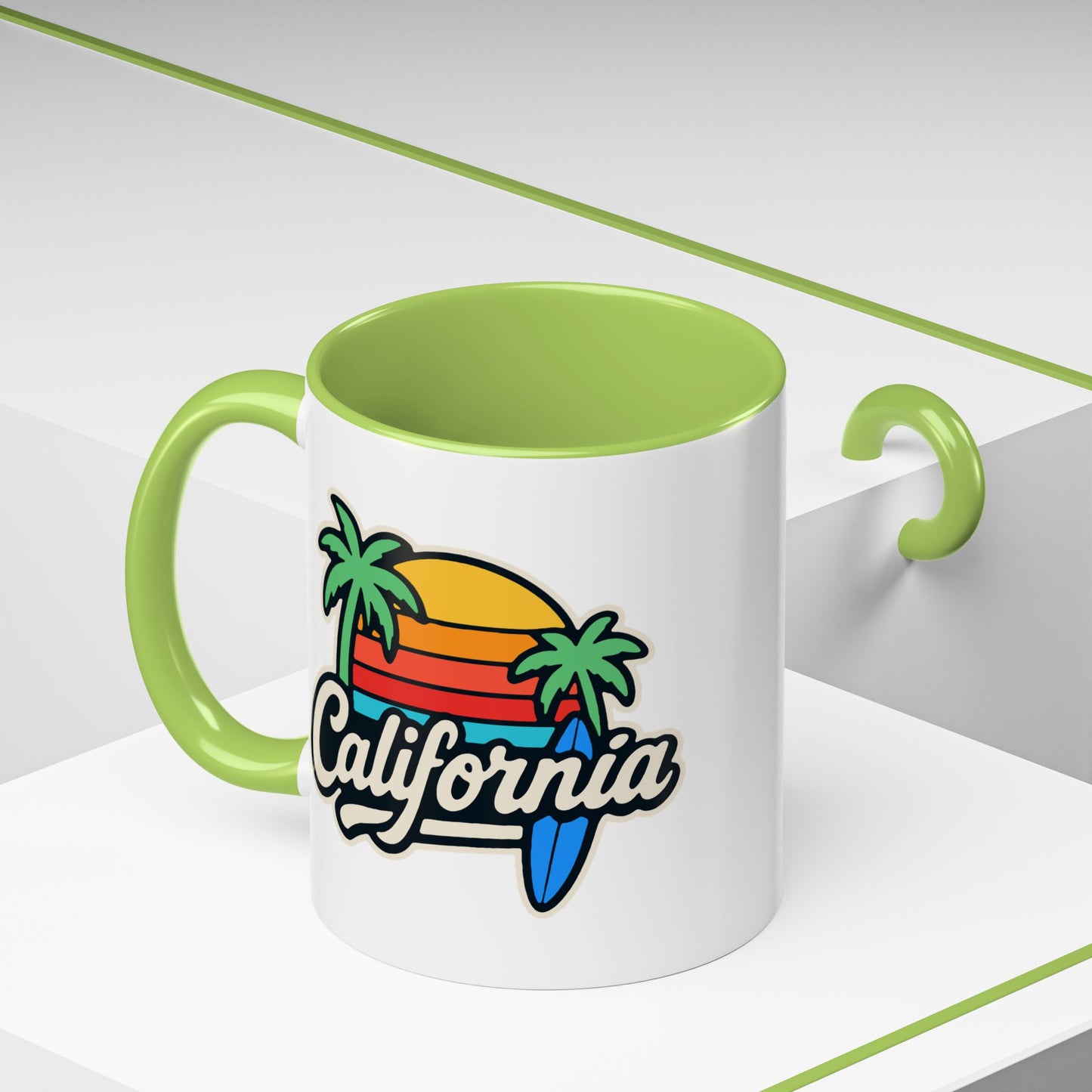 California Surf Vibes - Color Accent Mug