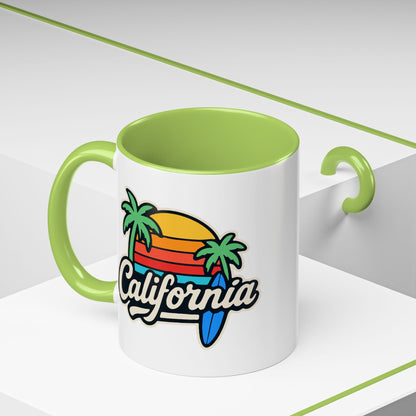 California Surf Vibes - Color Accent Mug