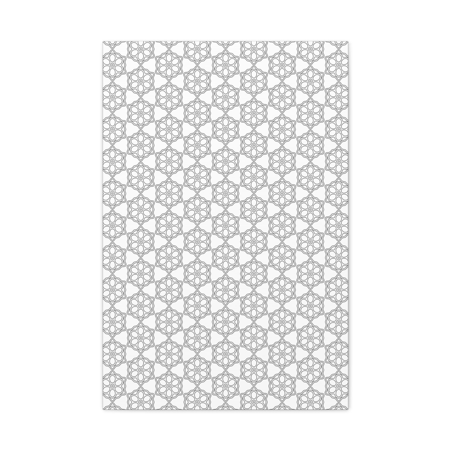 Elegant Geometric Wall Art Canvas, Modern Home Decor, Gray Pattern Stretched Canvas, Minimalist Artwork, Gift for New Home