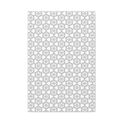 Elegant Geometric Wall Art Canvas, Modern Home Decor, Gray Pattern Stretched Canvas, Minimalist Artwork, Gift for New Home