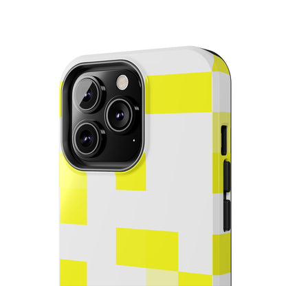 Yellow Pixel Grid -  Phone Case