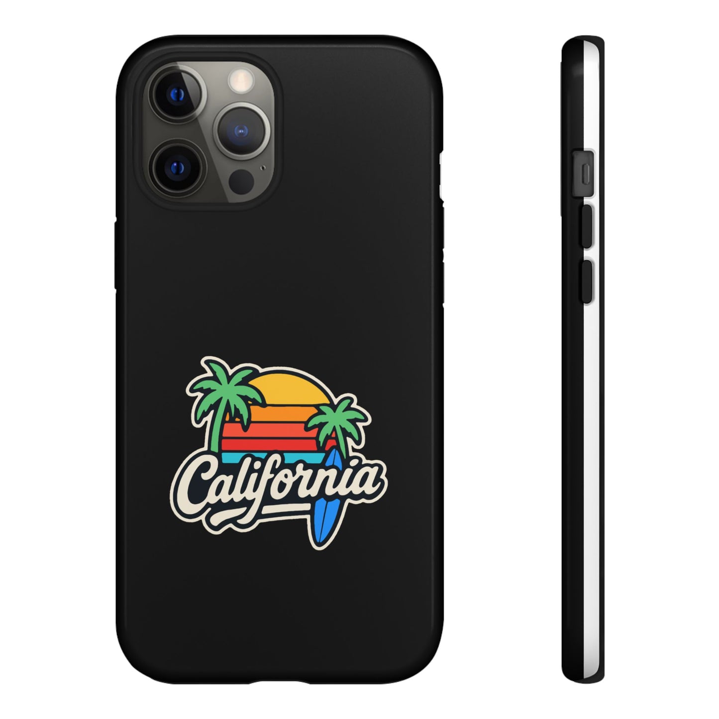 California Sunset Phone Case, Tropical Cell Phone Cover, Beach Lover Gift, Summer Vibes Accessory, Surfing Decor, Personalized Case