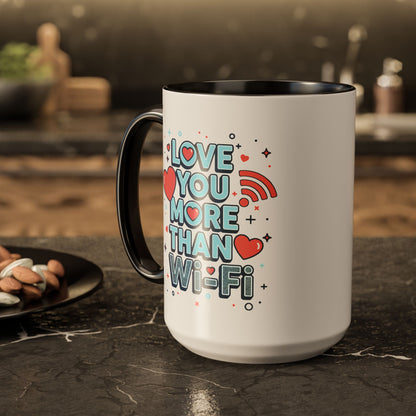 Love You More Than Wi‑Fi - Colorful Mug