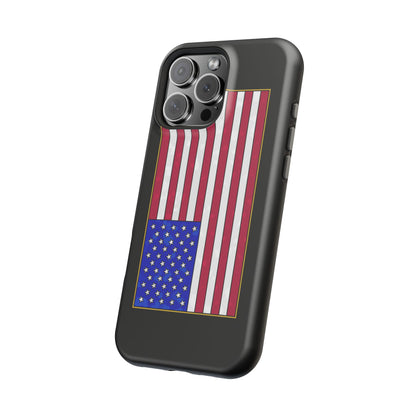 New Glory American Flag (Gold Edge Edition) - Magnetic Phone Case
