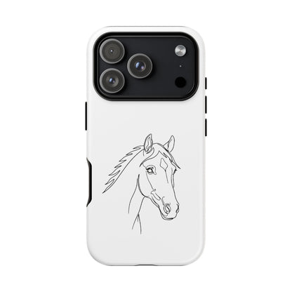 Horse Portrait Sketch - Tough Phone Case