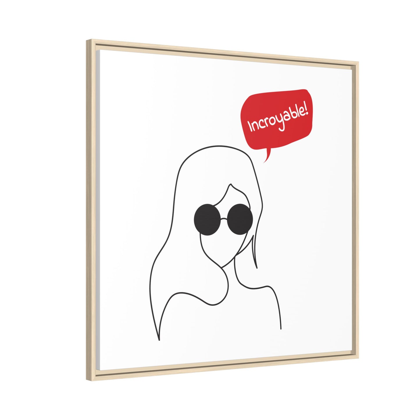 Incroyable Chic Girl - Framed Canvas