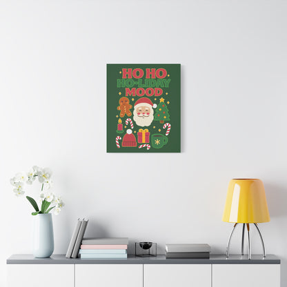 Holiday Canvas Wall Art, Festive Decor for Christmas, Santa and Gingerbread Vibe, Seasonal Home Decoration, Gift for Christmas Lovers