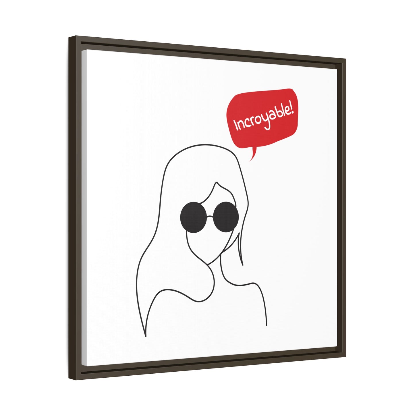 Incroyable Chic Girl - Framed Canvas