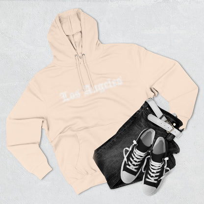 Los Angeles Three-Panel Fleece Hoodie, Cozy Sweatshirt, Streetwear Apparel, Gift for Her/Him, Casual Style, Travel Hoodie