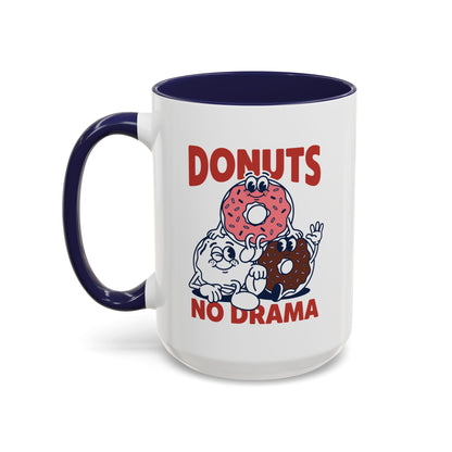 Donuts No Drama - Color Accent Mug