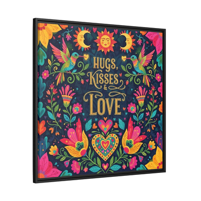 Hugs, Kisses & Love - Framed Canvas