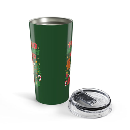 Festive Holiday Tumbler 20oz, Merry Christmas Travel Mug, Eco-Friendly Coffee Cup, Seasonal Gift for Friends & Family