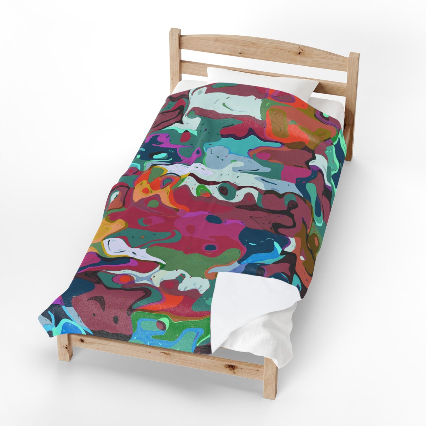 Colorful Abstract Marble - Plush Blanket