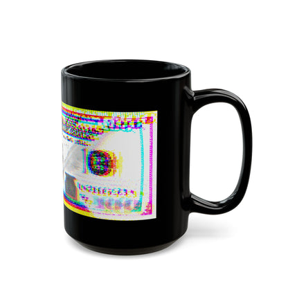 100 Dollars Bill - Neon Color Explosion - Black Mug
