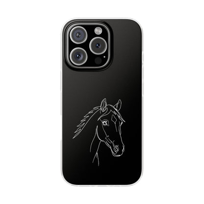 Horse Portrait Sketch - Flexi Phone Case