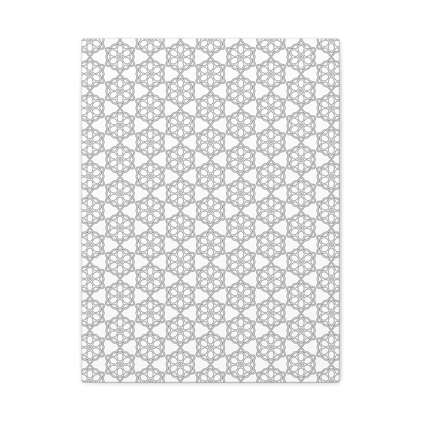 Elegant Geometric Wall Art Canvas, Modern Home Decor, Gray Pattern Stretched Canvas, Minimalist Artwork, Gift for New Home