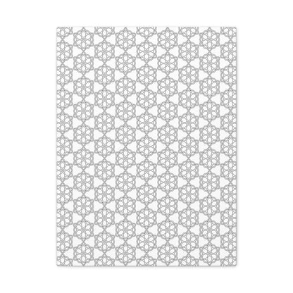 Elegant Geometric Wall Art Canvas, Modern Home Decor, Gray Pattern Stretched Canvas, Minimalist Artwork, Gift for New Home