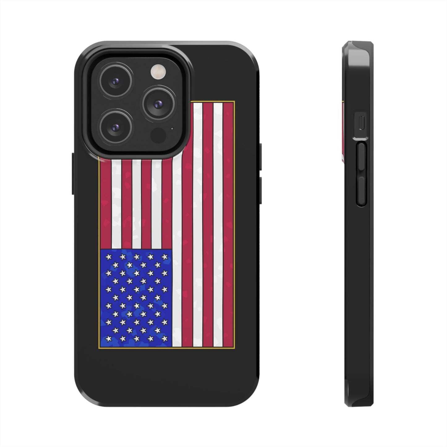 New Glory American Flag (Gold Edge Edition) - Phone Case