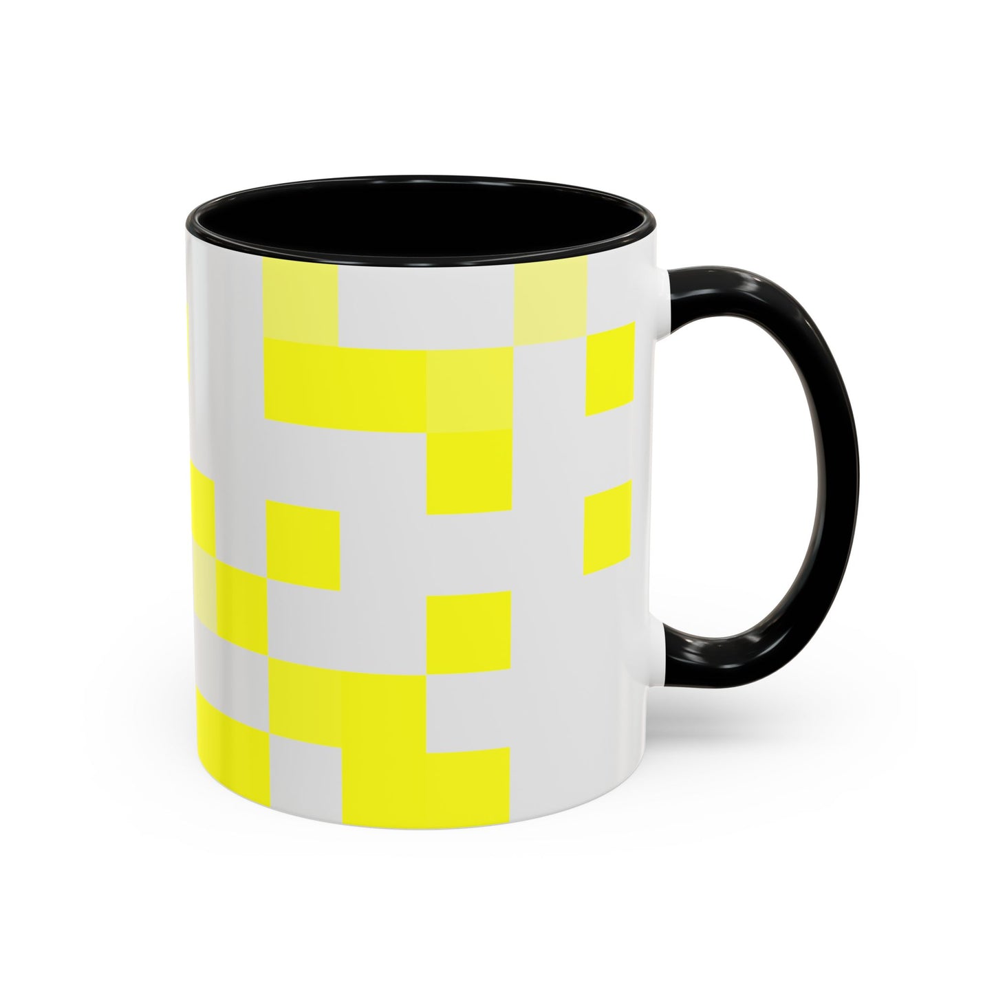 Yellow Pixel Grid - Color Accent Mug