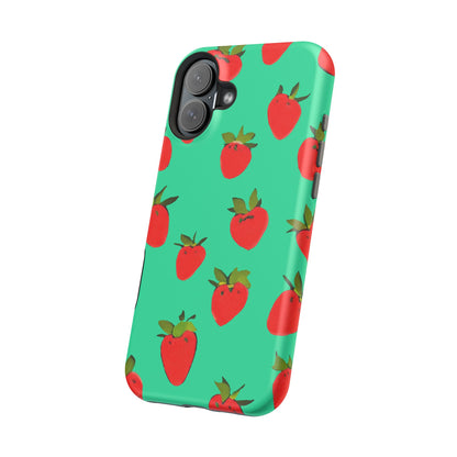 Strawberry Pattern - Magnetic Phone Case