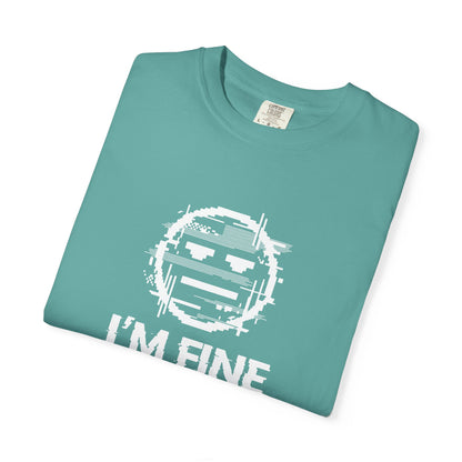 I’m Fine Glitched Smiley - T-Shirt