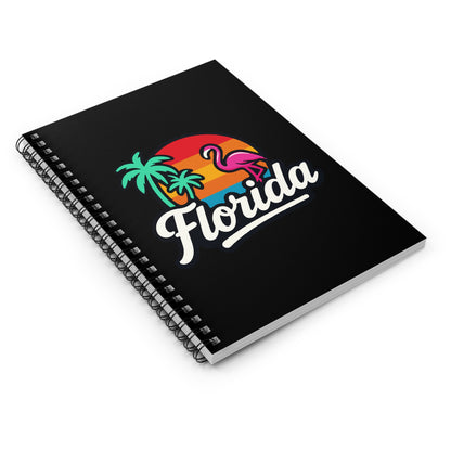 Florida Sunset Palm - Spiral Notebook