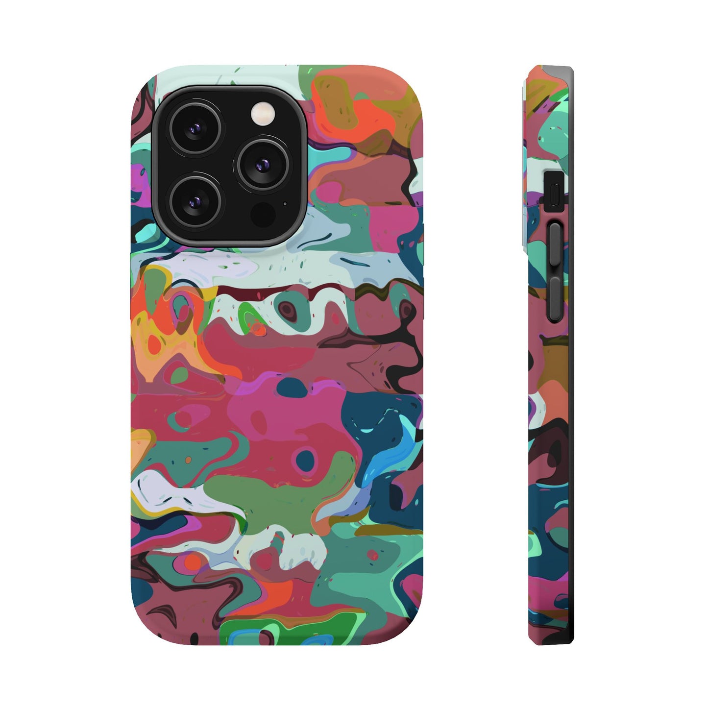 Colorful Abstract Marble - Magnetic Phone Case
