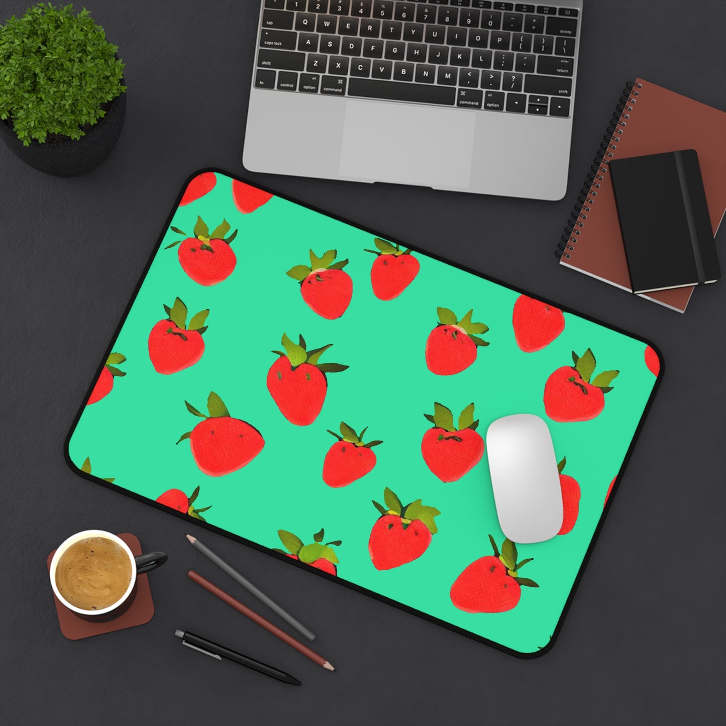 Strawberry Pattern - Desk Mat