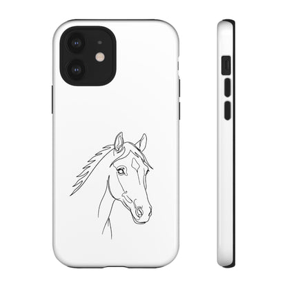 Horse Portrait Sketch - Tough Phone Case