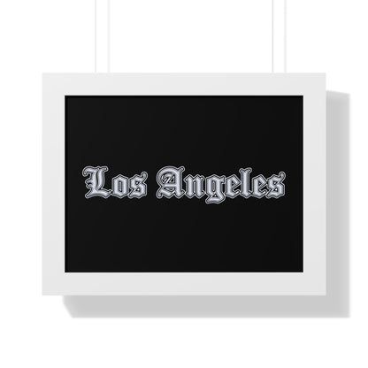 Los Angeles Framed Horizontal Poster, Wall Art, Home Decor, Gift for LA Lovers, Modern Wall Art, Interior Decoration - Silver Edition