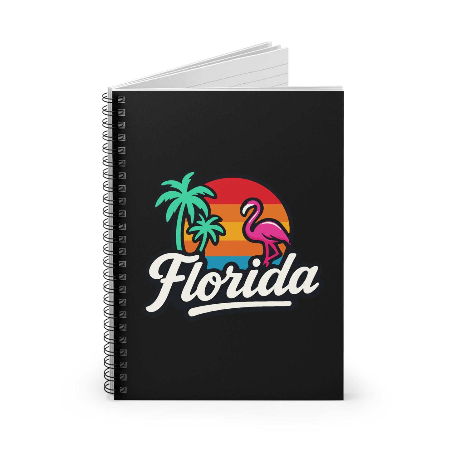 Florida Sunset Palm - Spiral Notebook