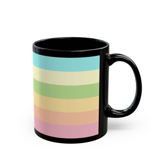 Pastel Stripes - Black Mug