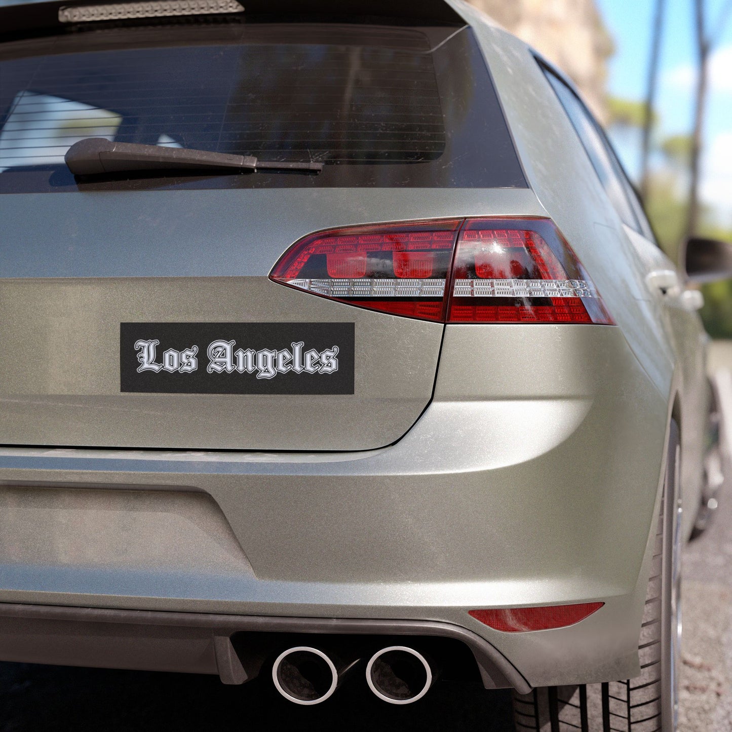 Los Angeles Car Magnets - Auto Accessories, Vehicle Decor, Travel Souvenirs, Gift for City Lovers, Road Trip Essentials - Silver Edition