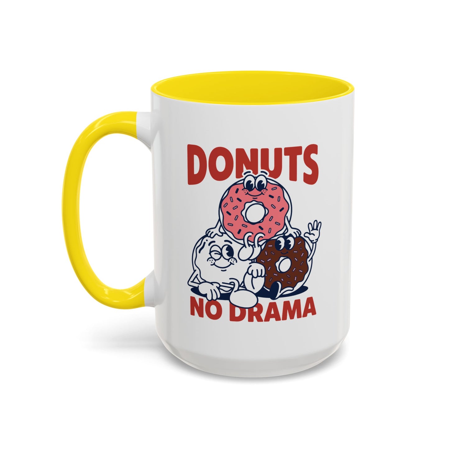 Donuts No Drama - Color Accent Mug